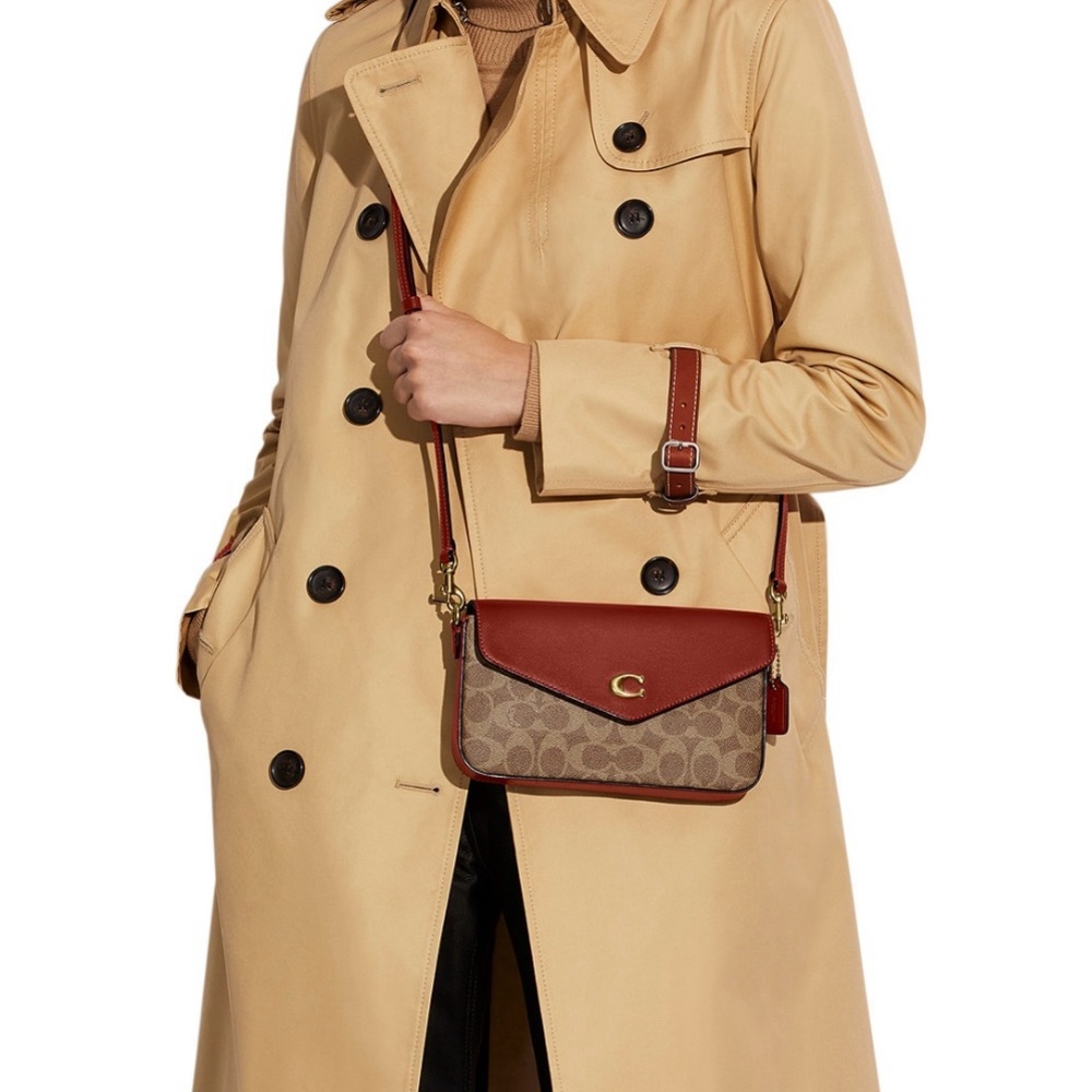 New COACH Signature Coated Canvas Wyn Crossbody with Removable Card Case - Picture 2 of 11